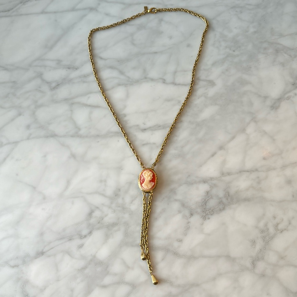 1928 Jewelry Co Gold Toned Cameo Necklace
